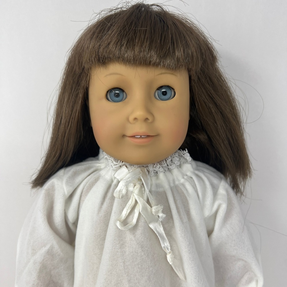 Vtg American Girl Doll JLY #19 with Grey Eyes & Kirsten St. Lucia Gown